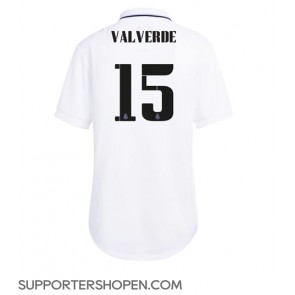 Real Madrid Federico Valverde #15 Hemma Matchtröja Dam 2022-23 Kortärmad